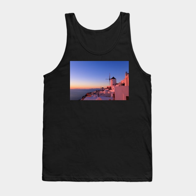 Sunset in Santorini Tank Top by SHappe